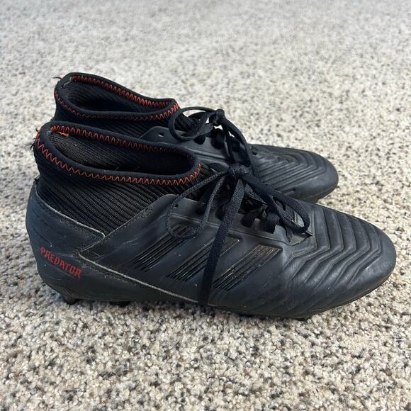 Adidas Predator Men's Soccer Cleats Size 6 Black Red 698007 - Picture 1 of 7